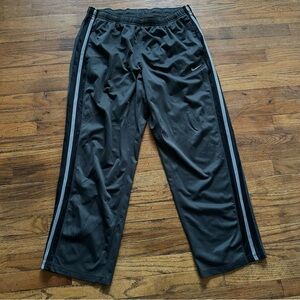 Nike Men's Black Track Pants with Side Stripe